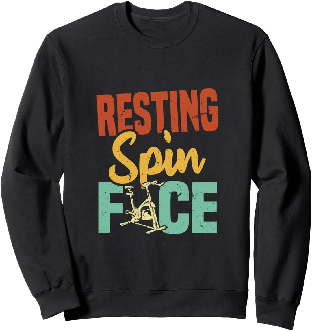 Resting Spin Face | Funny Indoor Spin Class Cyclist Joke Sweatshirt