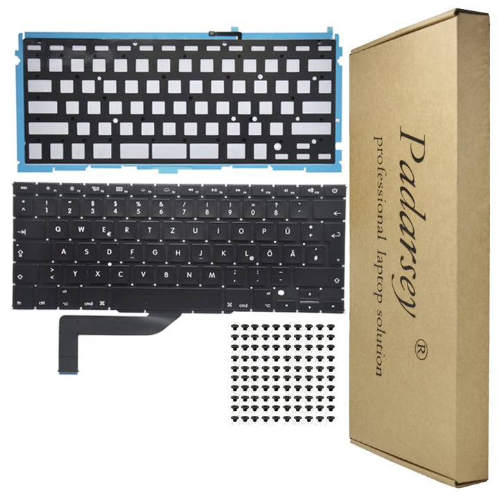 Pardarsey Laptop Tastatur Notebook Keyboard Ersatz Austausch Deutsch QWERTZ DE für MacBook Pro 15" A