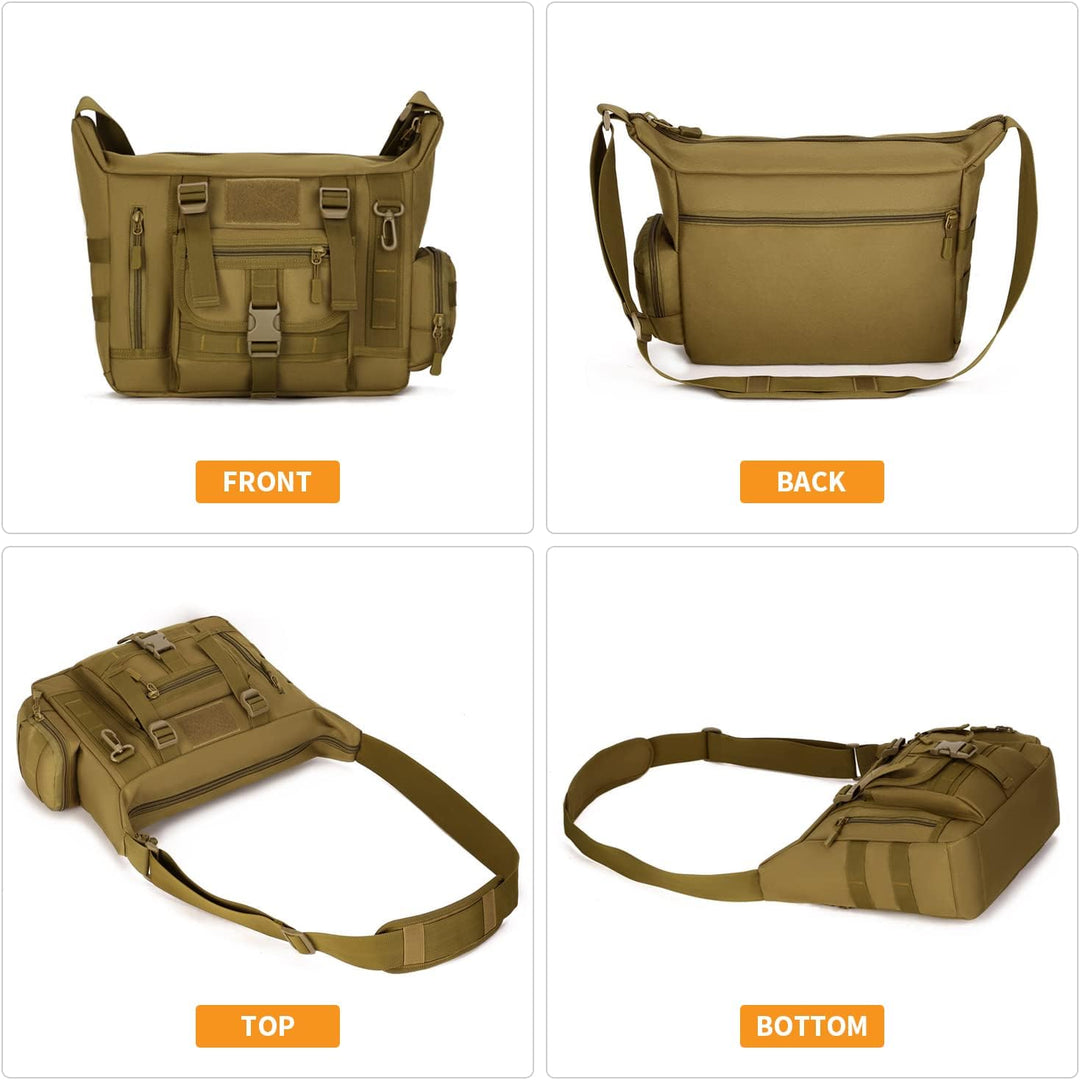 Huntvp Taktisch Schultertasche Militär Crossbody Bag Sling Tasche Wasserabweisend Umhängetasche Mess