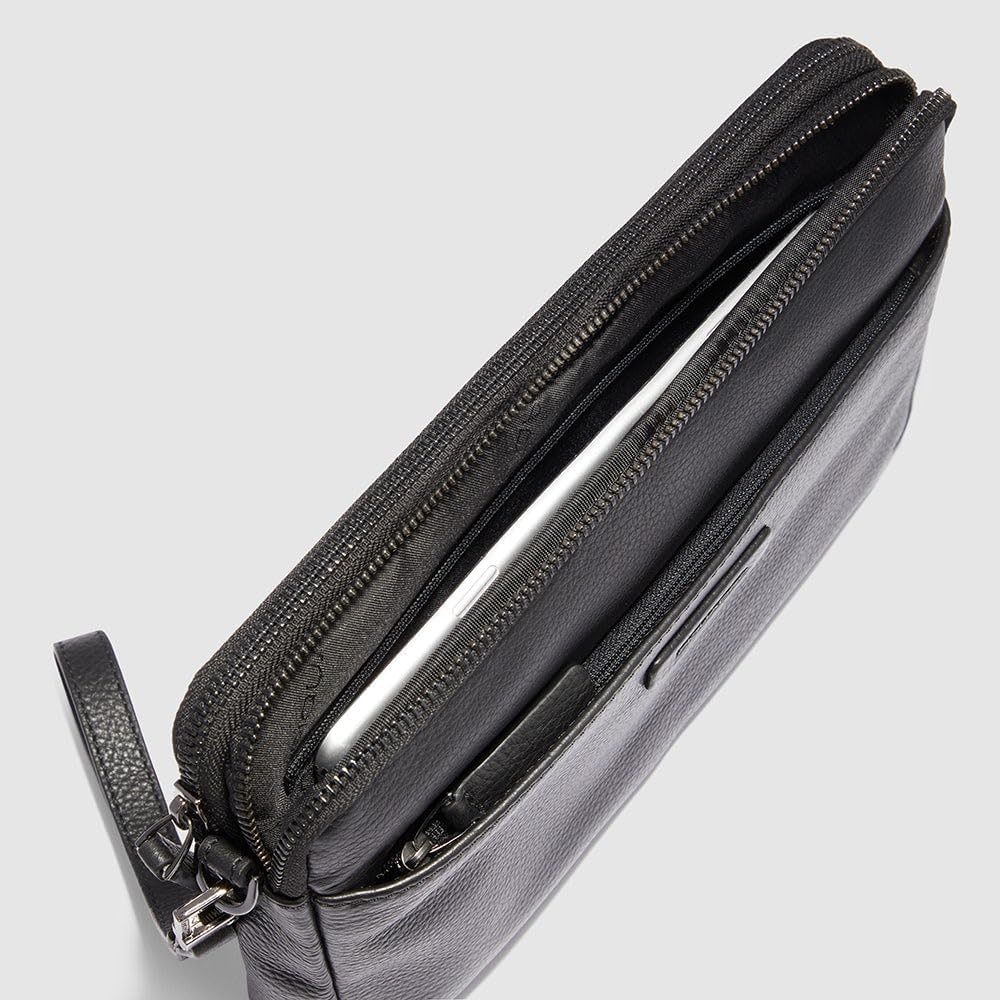 PIQUADRO POCHETTE X SCHWARZ AC6156MOSR/N modus restyling Kupplung Fronttasche Leder SCHWARZ ND Wahl=