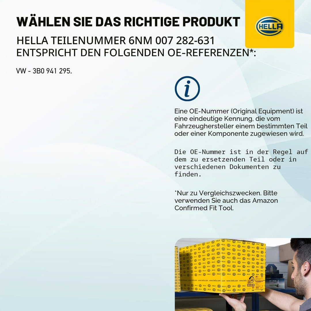 HELLA 6NM 007 282-631 Stellelement, Leuchtweiteregulierung - 12V - elektrisch