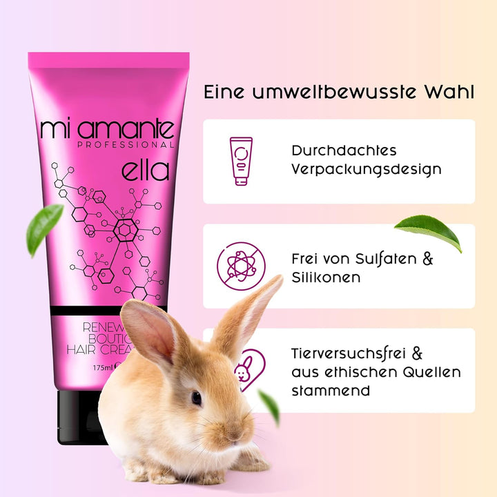 Mi Amante Ella Renew Haar Styling Creme – Intensiver Hitzeschutz für Haare Glätteisen, haarkur trock