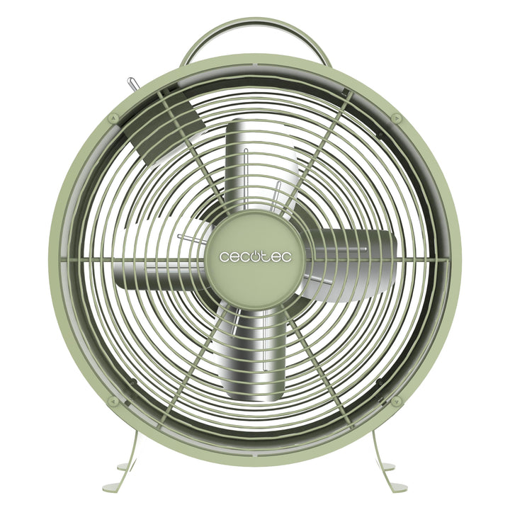 Cecotec - Tischventilatoren EnergySilence 400 RetroDesk Green, 25 W Strom, 8 Zoll, 4 aerodynamische