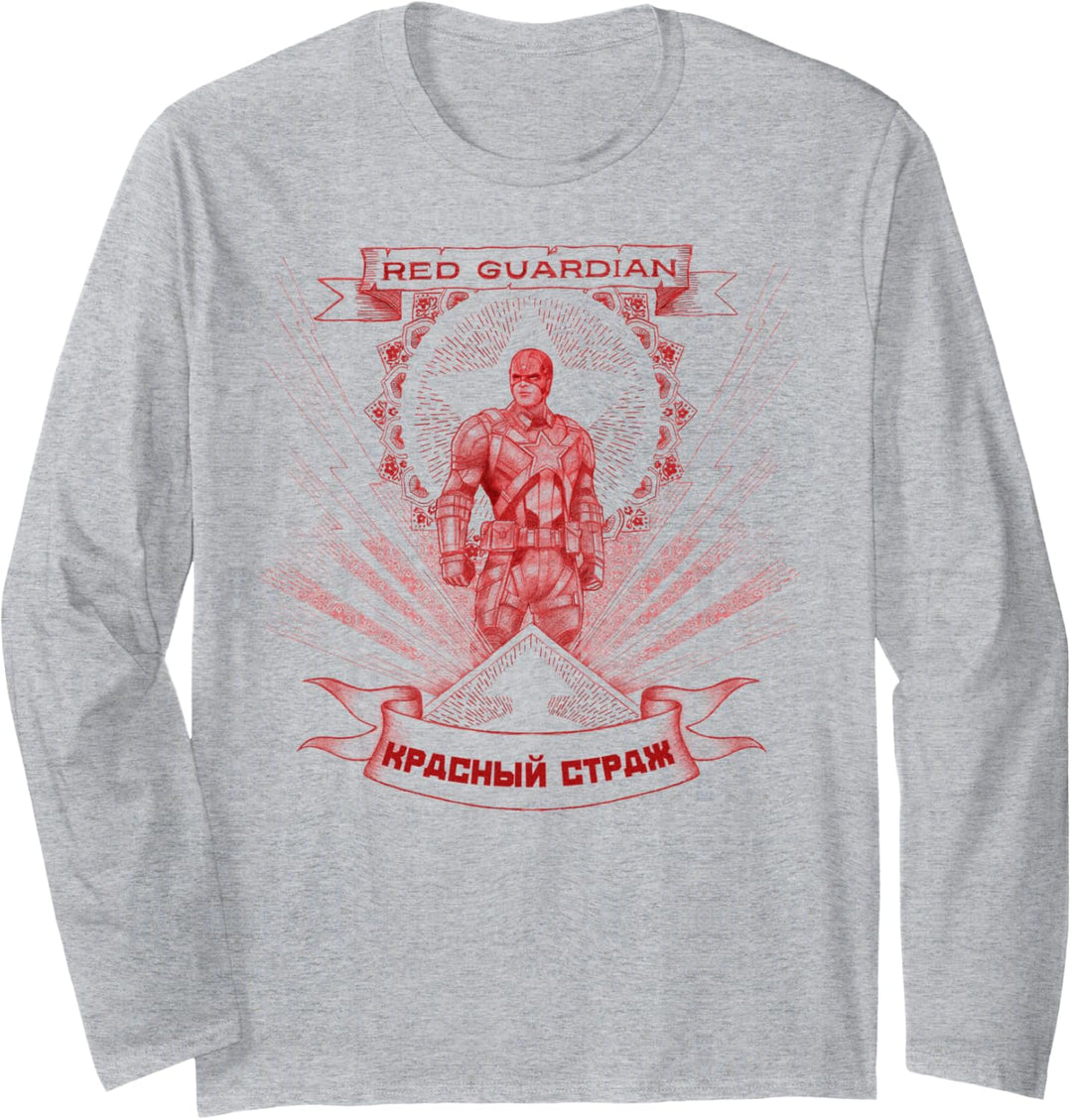 Marvel Black Widow Red Guardian Sketch Langarmshirt