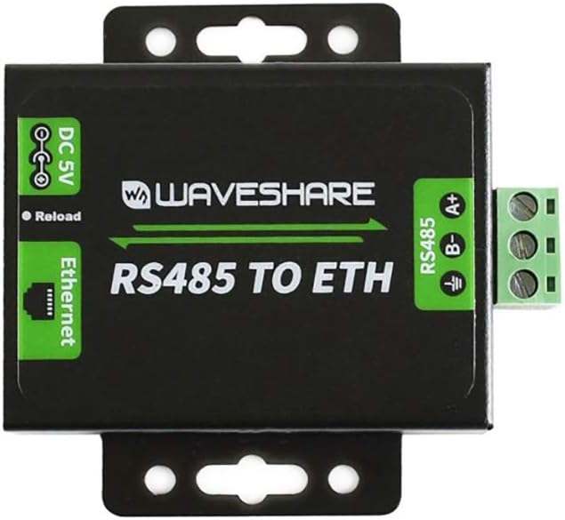 Waveshare RS485-Ethernet-Konverter - Unterstützt Angepasste Heartbeat/Registrierungspakete, Webseite
