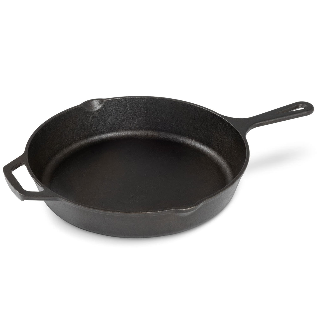 Navaris Gusseisenpfanne - 30cm Eingebrannte Pfanne Gusseisen Induktion, Cast Iron Pan, Gusspfanne, G