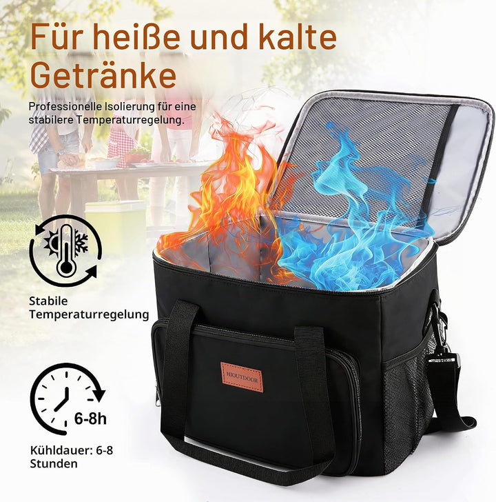 Isolierte Faltbare Kühltasche Lunchtasche wasserdichte Thermotasche Umhänge Tragetasche Für Herren D