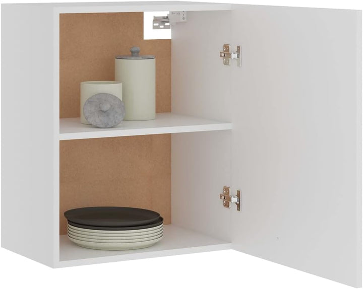 homiuse Hängeschränke 2 STK. Weiss 50x31x60 cm Holz KüChenschrank HäNgeschrank KüChe Vorratsschrank