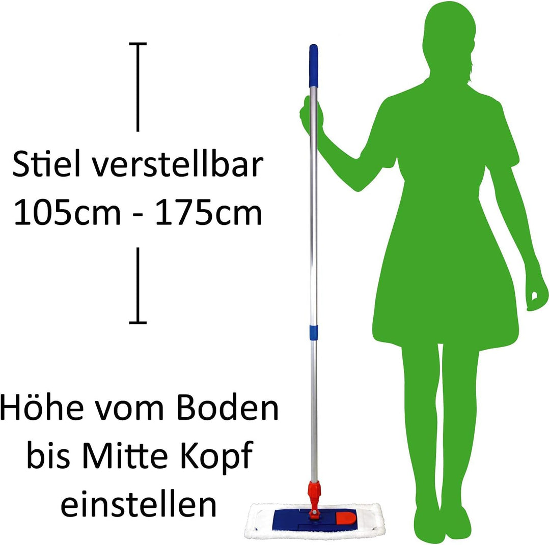 Sonty 1 Stück Wischmopp Set 40cm, Klapphalter Magnet, Mopstange Alu, Microfaser Mopp (1), 1
