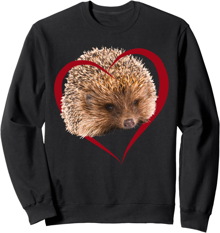 Igel, Niedliches Gesicht, Herz Liebe Sweatshirt