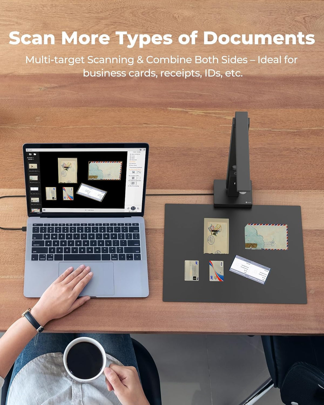 CZUR Lens Pro 8MP USB-DocumentenKamera und Visualizer, Faltbarer Dokumentenscanner mit OCR, Mobiler
