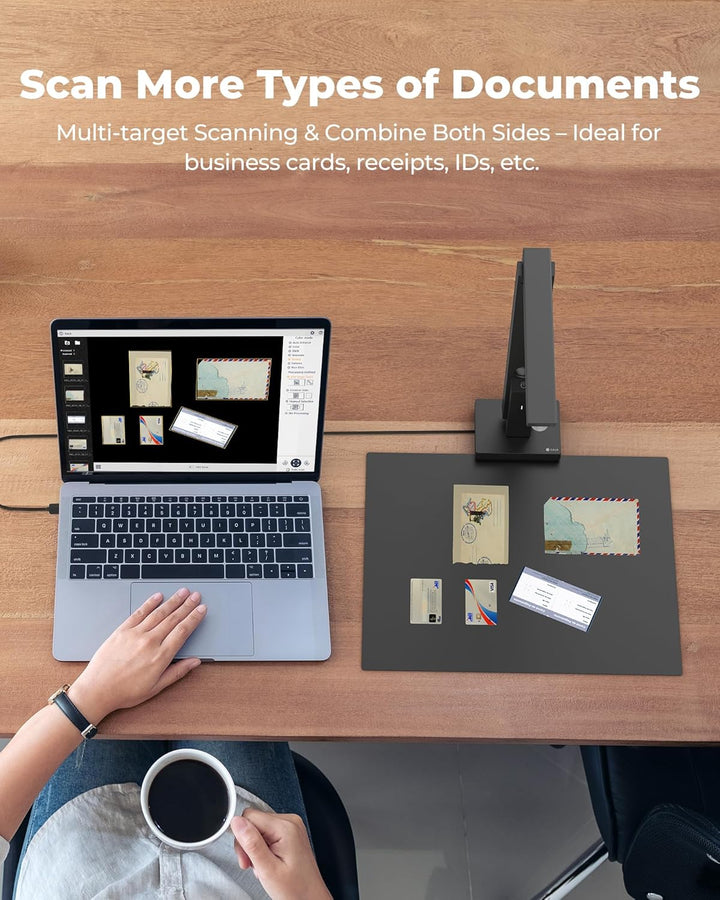 CZUR Lens Pro 8MP USB-DocumentenKamera und Visualizer, Faltbarer Dokumentenscanner mit OCR, Mobiler