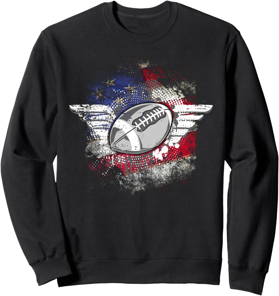USA American Football | Vintage Rugby Ball Football Trikot Sweatshirt