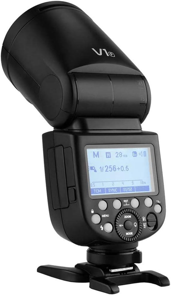 FOMITO Godox V1-F für Fujifilm 2,4 G TTL-Li-Ion-Rundkopf-Blitz-Blitzkamera, 76 W GN92 1/8000 HSS, 1,
