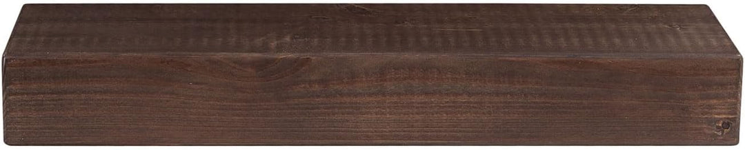 levandeo Wandregal Holz Massiv 60x20cm Nussbaum Farbig Wandboard Vintage Rustikal Design Natur Regal