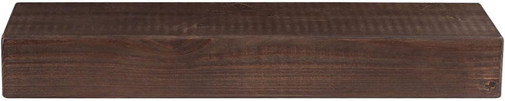 levandeo Wandregal Holz Massiv 60x20cm Nussbaum Farbig Wandboard Vintage Rustikal Design Natur Regal