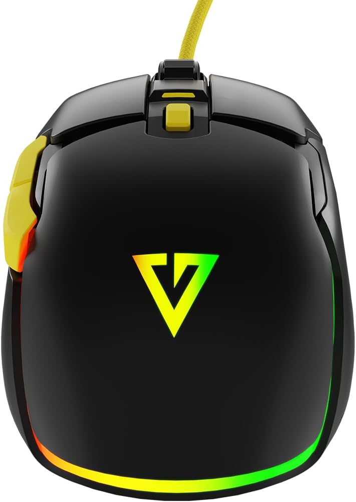 Modecom Volcano Jager Gaming Maus kabelgebunden mit RGB LED Beleuchtung & optischem Sensor | Ergonom