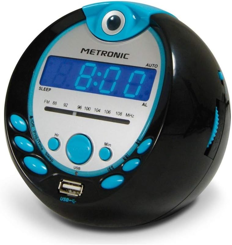Metronic 477016 Radiowecker blau/schwarz, blau/schwarz