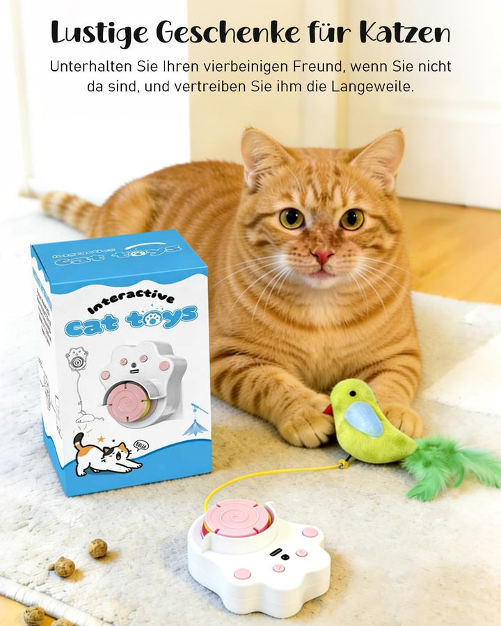 Nefeeko Elektrisches Katzenspielzeug, Interaktives Katzenspielzeug Rosa, Rosa
