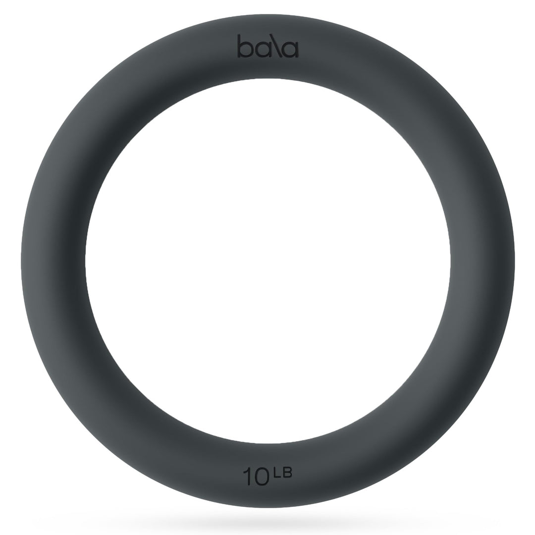 Bala Power Ring, 2-in-1 Kettlebell & Dumbbell, 10lb - Full Body Home Gym Workout Equipment for Stren