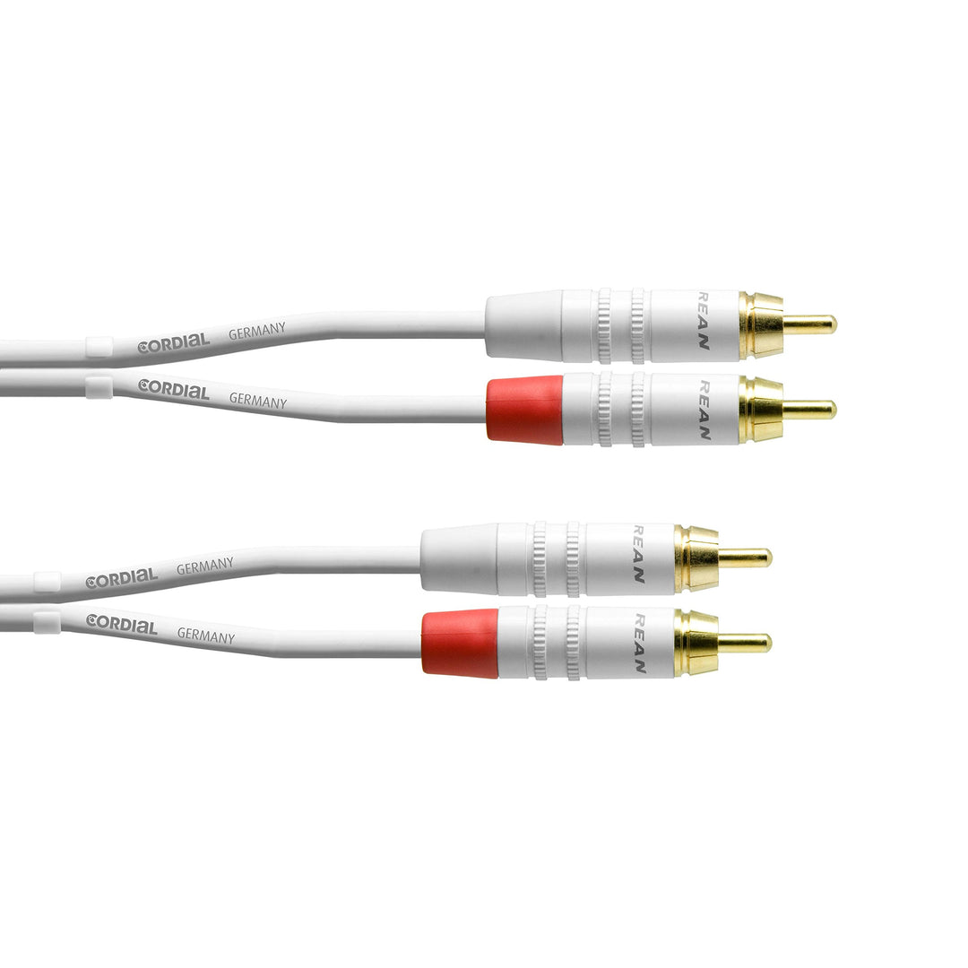 CORDIAL Kabel audio doppelt RCA 3 m weiss Kabel AUDIO Essentials RCA Blanc 3 M Single, Blanc 3 M Sin