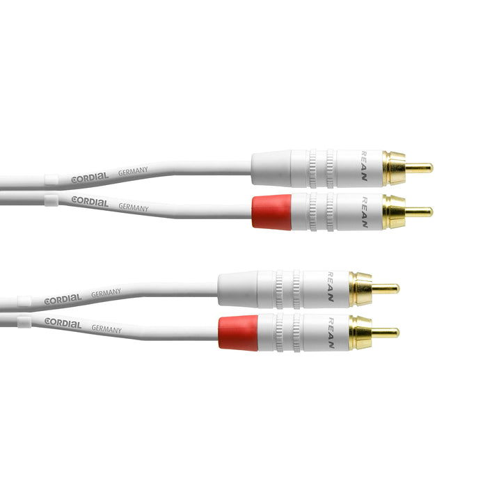 CORDIAL Kabel audio doppelt RCA 3 m weiss Kabel AUDIO Essentials RCA Blanc 3 M Single, Blanc 3 M Sin