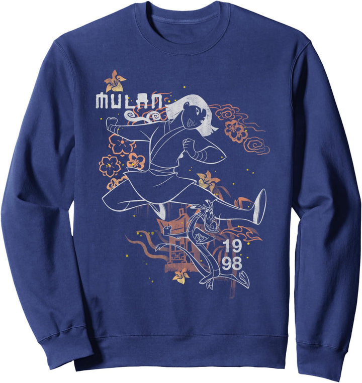 Disney Mulan Inked Floral Outline Sweatshirt