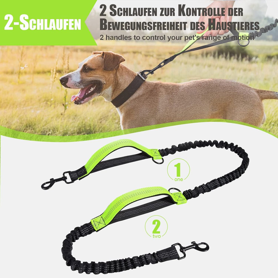 Snocyo Joggingleine Hunde, Jogging Hundeleine für Mittelgrosse und Grosse Hunde, Elastische und Refl