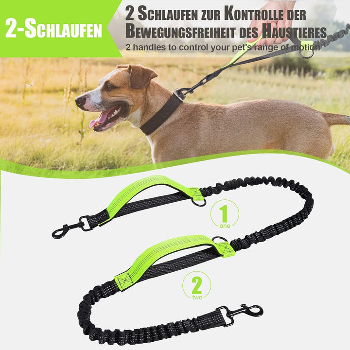 Snocyo Joggingleine Hunde, Jogging Hundeleine für Mittelgrosse und Grosse Hunde, Elastische und Refl