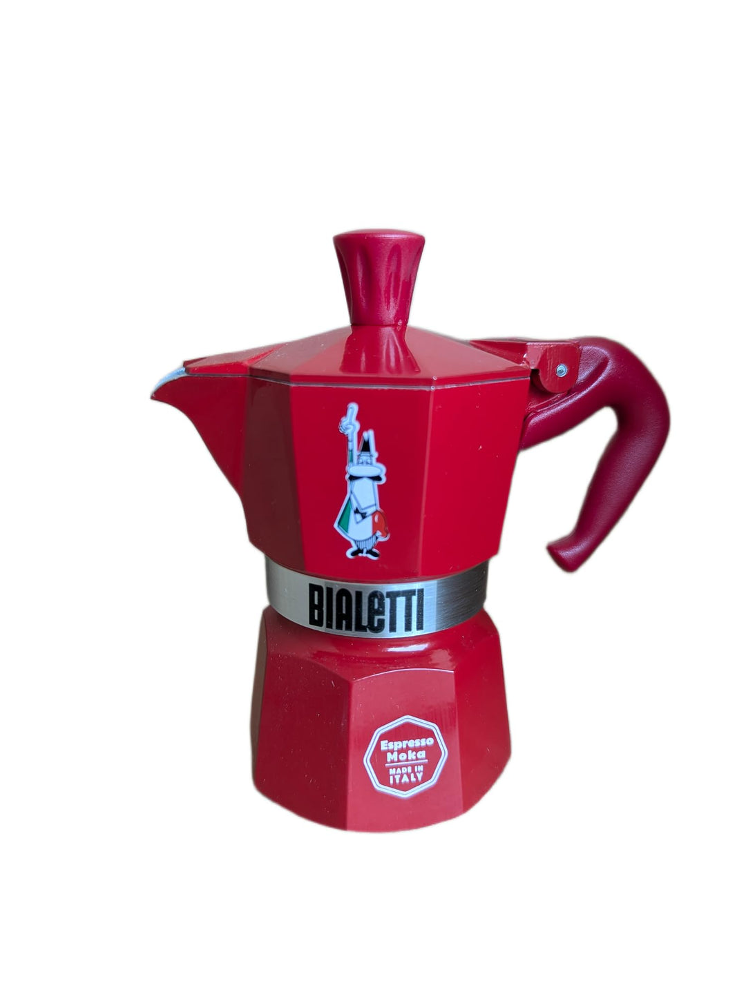 Bialetti Moka Express Omino Icona Limited Edition (Rot, 1 Tasse) Rot 1 Tazza, Rot 1 Tazza