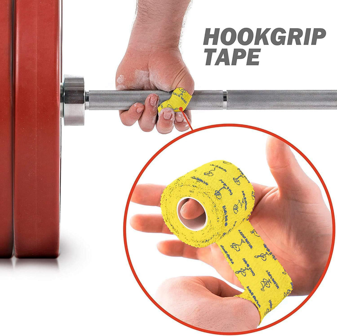 WARM BODY COLD MIND Hook Grip Tape für Gewichtheben - Baumwolle Weightlifting Thumb Tape für Powerli
