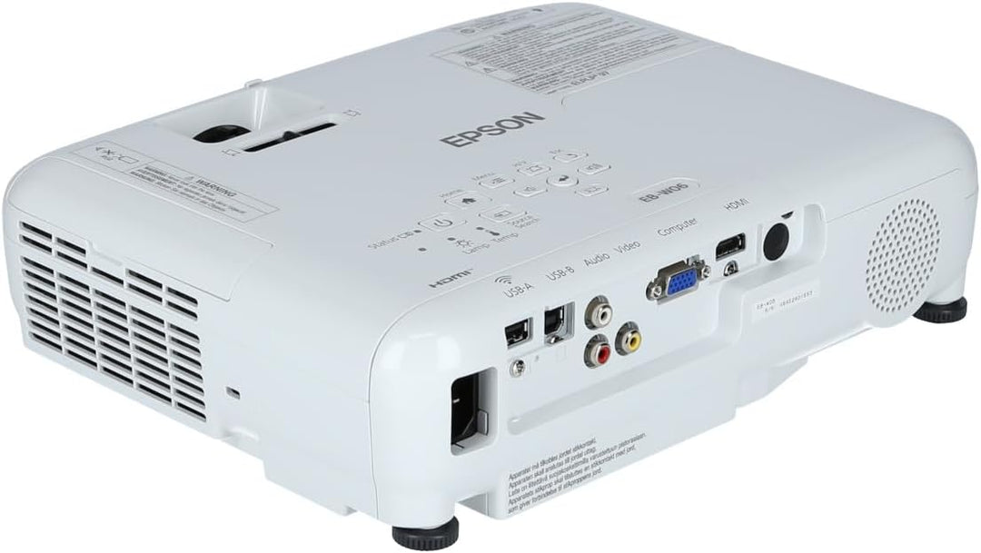 Epson EB-W06 3LCD-Projektor (WXGA 1.280x800p, 3.700 Lumen Weiss- und Farbhelligkeit, Kontrastverhält