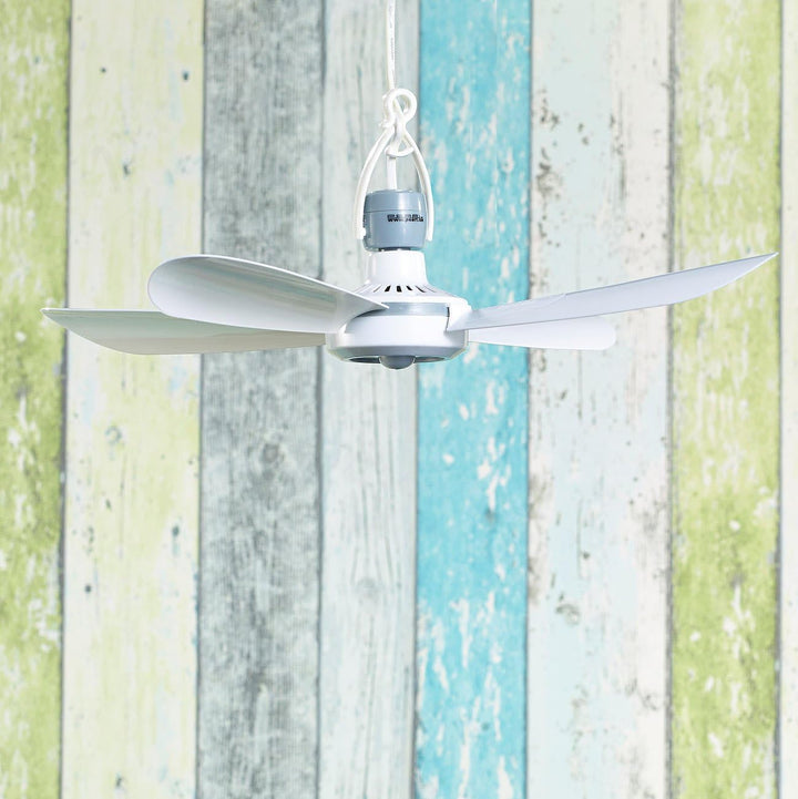 PEARL Mobiler Ventilator: 4er-Set Mobiler Deckenventilator mit Aufhänger, 230V, Ein/Aus-Schalter (Ca