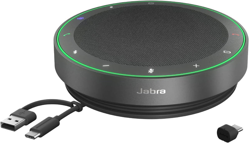 Jabra Speak2 75 schnurlose Freisprechlösung mit USB-C Bluetooth-Adapter, 4 Mikrofone mit Geräuschunt