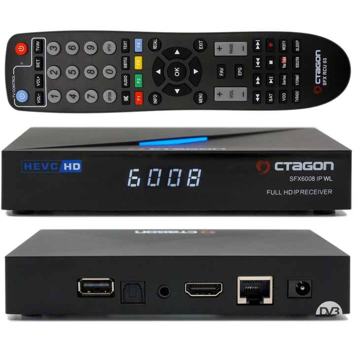 Octagon SFX6008 IP WL Full-HD H.265 HEVC, E2 Linux Set-Top Box & Smart Internet TV Receiver, Sat to