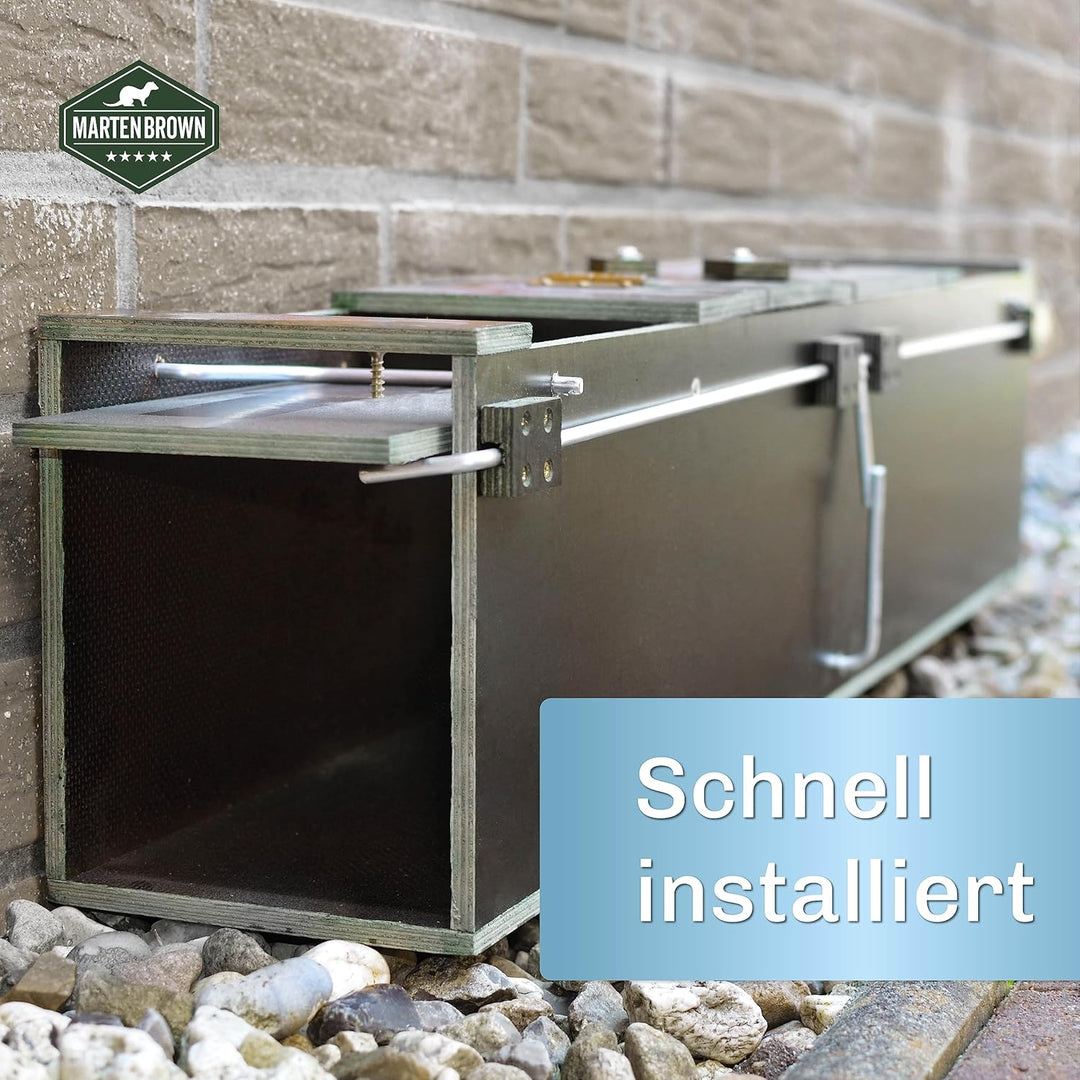 Martenbrown® Kleintierfalle 80cm I Dient auch als Katzenfalle I Kleintier Kastenfalle I Lebendfalle
