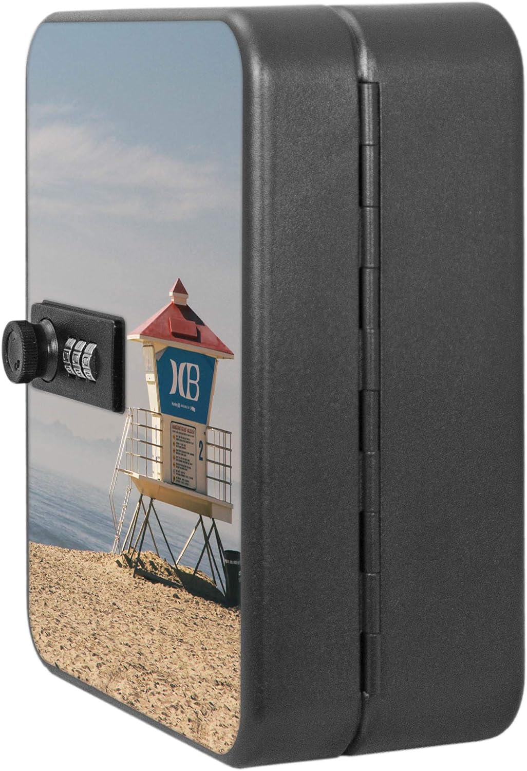 banjado® Burg-Wächter® abschliessbarer Schlüsselkasten mit Motiv Beach Section für 20 Schlüssel - Sc