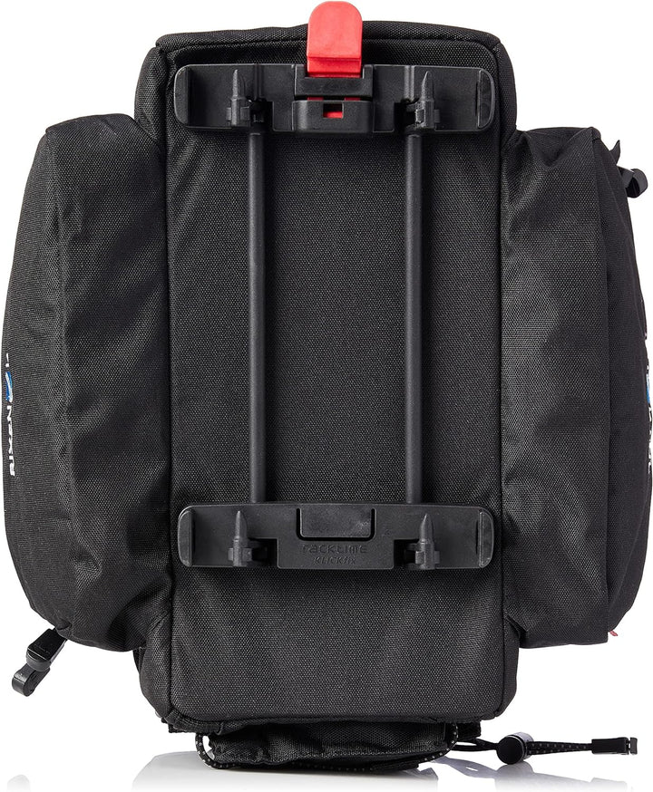 KLICKfix Farradtasche Rackpack 1 für Racktime Gepäckträgertasche, Schwarz, 35 x 28 x 22 cm Single, S