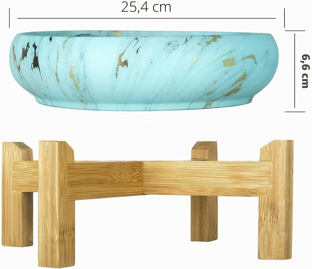 ARTKETTY Sukkulentententopf, grosser Sukkulenten-Übertopf mit Ständer, 25,4 cm Keramik-Bonsaischale