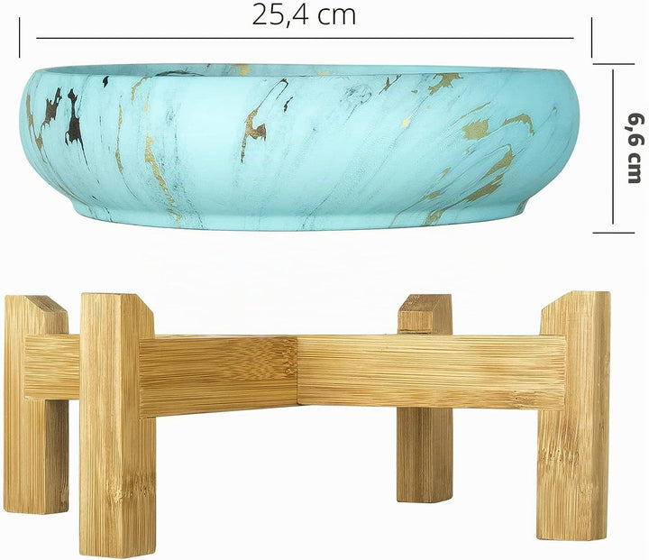 ARTKETTY Sukkulentententopf, grosser Sukkulenten-Übertopf mit Ständer, 25,4 cm Keramik-Bonsaischale