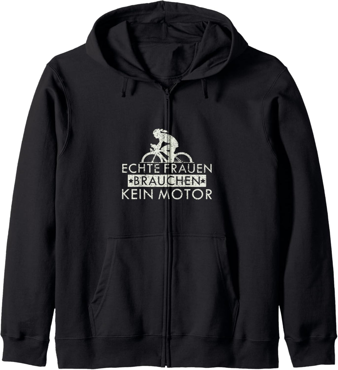 echte Frauen brauchen Motor Radsport Rennrad MTB Geschenk Kapuzenjacke