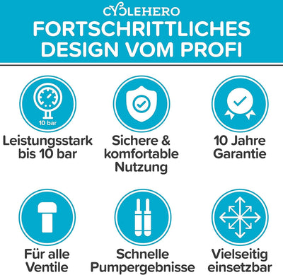 Fusspumpe mit Doppelzylinder und Manometer Test SEHR GUT - Fusspumpe für alle Ventile (Fahrradpumpe,