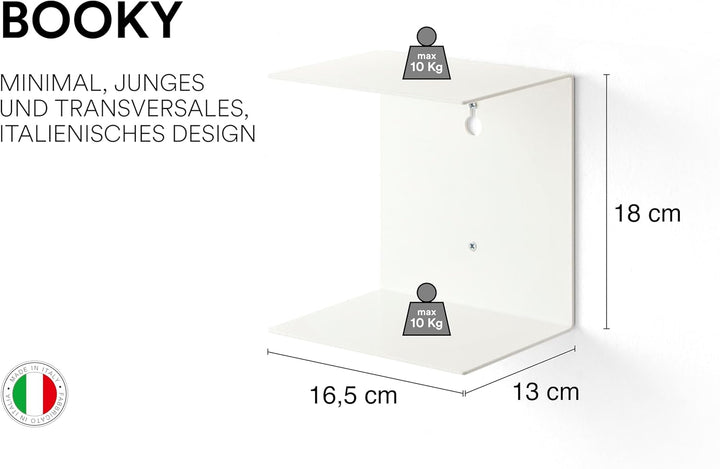 home3000 D-Segno Unsichtbares Wandregal aus Metall – Design-Wandregale, platzsparendes schwebendes B