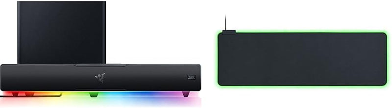 Razer Leviathan V2 - PC-Gaming-Soundbar Schwarz & Goliathus Extended Chroma - Extra grosse weiche XX