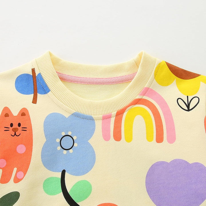 Mädchen Pullover für Kinder Langarmshirt Baumwolle Sweatshirt Winter Kleidung Langarm Tops 1-7 Jahre
