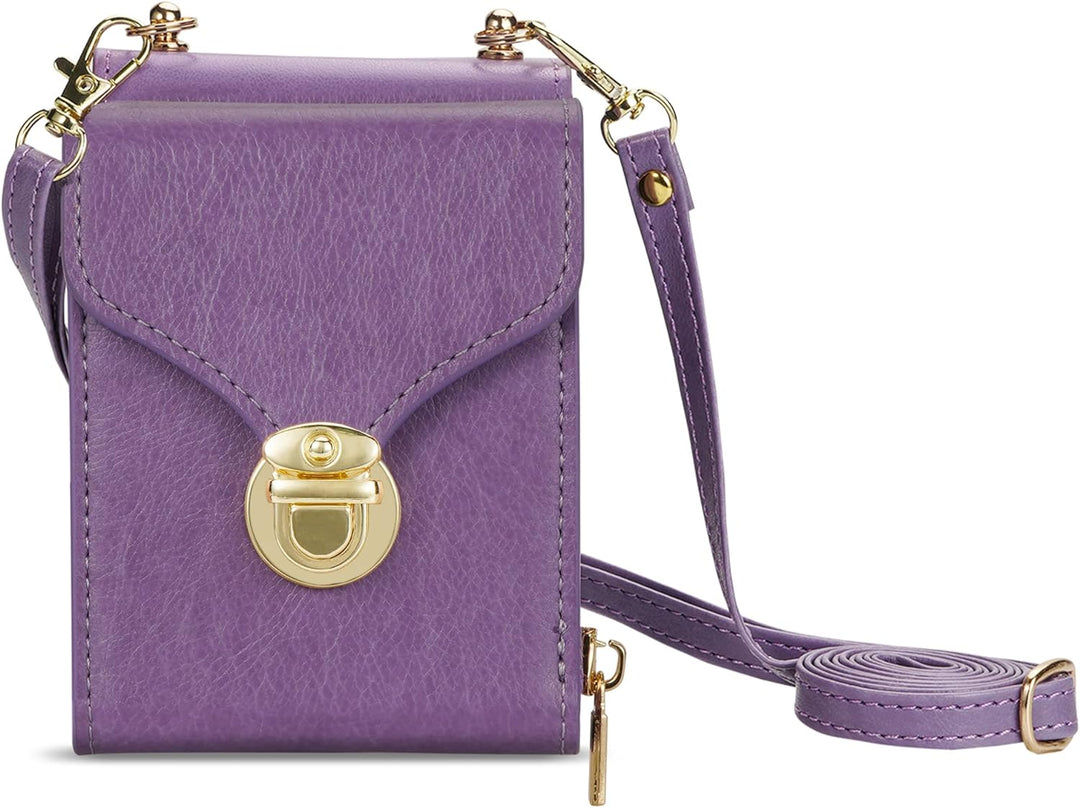 UDBKKDX Brieftasche Handyhülle für Samsung Galaxy Z Flip 4, Schnalle Frauen Mattes Leder hülle mit B