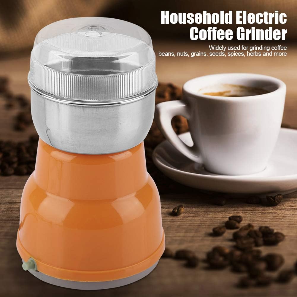 ciciglow Kaffeebohnenmühle, elektrische Kaffeemühle mit Edelstahlklinge Langlebig Zum Mahlen von Kaf