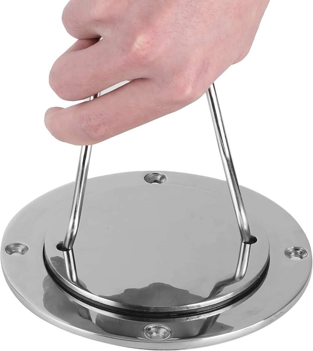 Bootsdeck, 4in Innendurchmesser Edelstahl Runde Access Hatch Cover mit abnehmbarem Deckel und Schlüs
