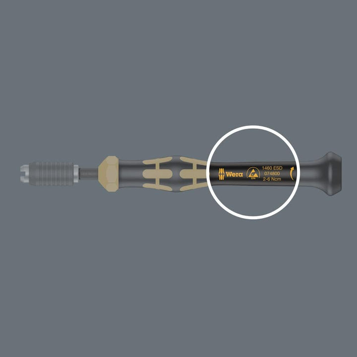 Wera '05074800001 1460 Kraftform Micro ESD voreingestellter, einstellbarer Drehmomentschraubendreher