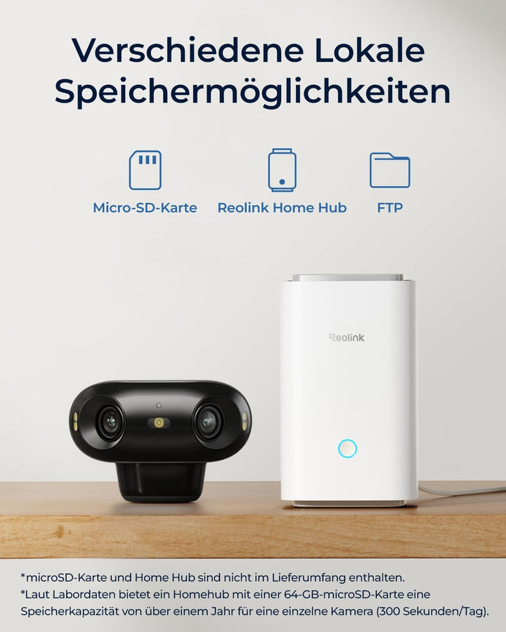 Reolink 4K Solar Überwachungskamera Aussen Akku, ColorX-Nachtsicht, 180°-Weitwinkel, 8MP Drahtlose W